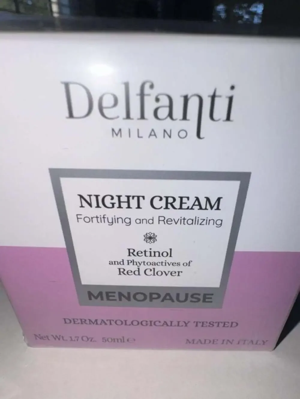 Delfanti Milano Menopause Night Cream with Retinol and Phytoactives of Red Clove